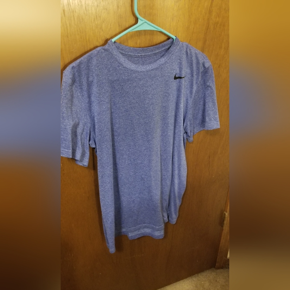 Nike Blue Short Sleeve Tee Athletic Performance